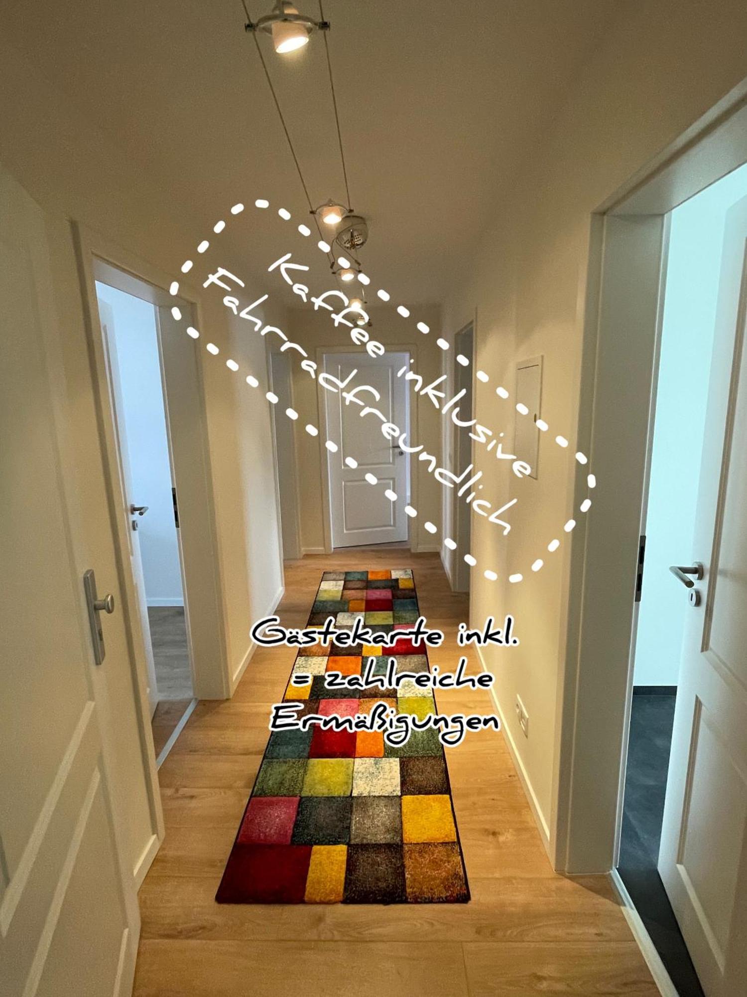 Schoene Neue 4 Zimmer Wohnung Mit Sued-Balkon Bis 8 Personen 萨勒河畔瑙姆堡 外观 照片